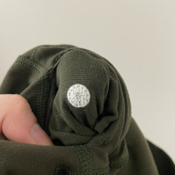 Lululemon Wunder Under Pant Hi Rise Tech Mesh Dark Olive Size 6 - Picture 3 of 6